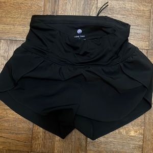 Black running shorts